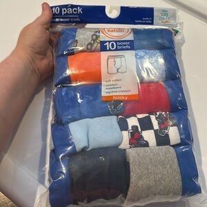 New Wonder nation boys 10 pack boxer brief underwear, L(10-12)Husky